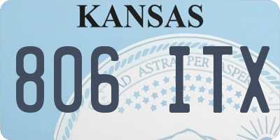 KS license plate 806ITX