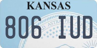 KS license plate 806IUD
