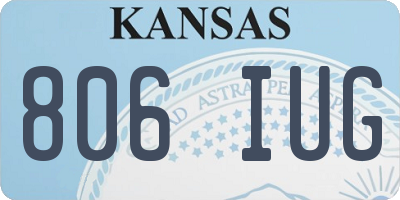 KS license plate 806IUG