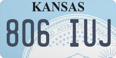 KS license plate 806IUJ