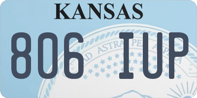 KS license plate 806IUP