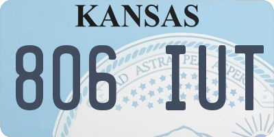 KS license plate 806IUT