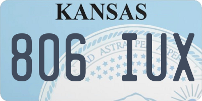 KS license plate 806IUX
