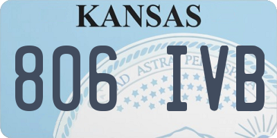 KS license plate 806IVB