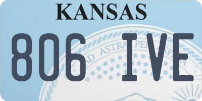 KS license plate 806IVE
