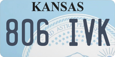 KS license plate 806IVK
