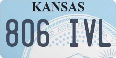 KS license plate 806IVL