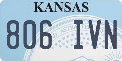 KS license plate 806IVN