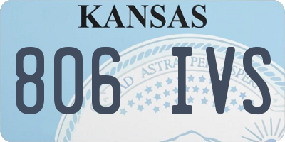 KS license plate 806IVS