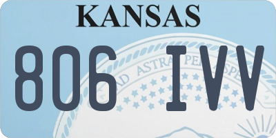 KS license plate 806IVV