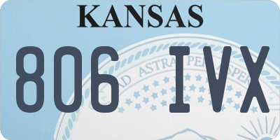 KS license plate 806IVX