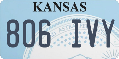 KS license plate 806IVY