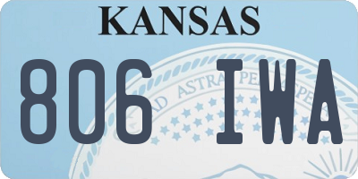 KS license plate 806IWA