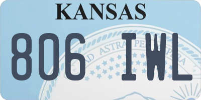 KS license plate 806IWL