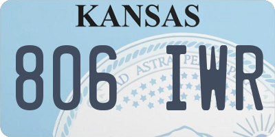 KS license plate 806IWR