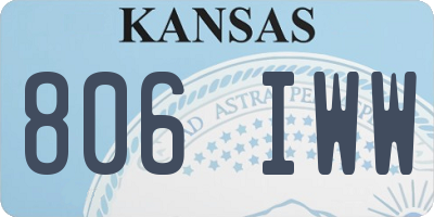 KS license plate 806IWW