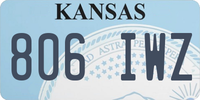 KS license plate 806IWZ