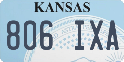 KS license plate 806IXA