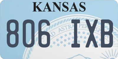 KS license plate 806IXB