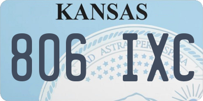 KS license plate 806IXC