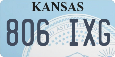 KS license plate 806IXG