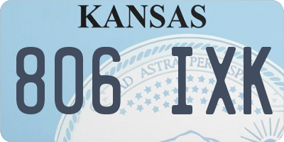 KS license plate 806IXK
