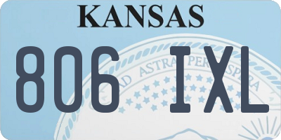 KS license plate 806IXL