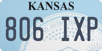 KS license plate 806IXP