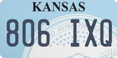 KS license plate 806IXQ