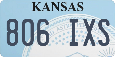 KS license plate 806IXS