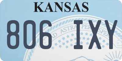 KS license plate 806IXY