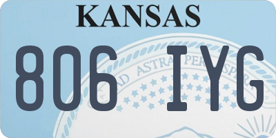 KS license plate 806IYG