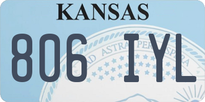 KS license plate 806IYL