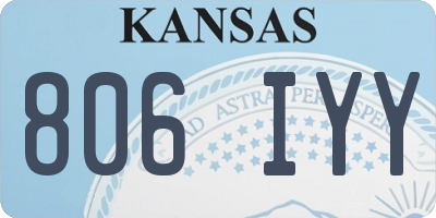 KS license plate 806IYY