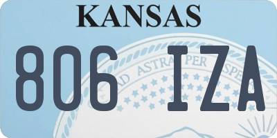 KS license plate 806IZA