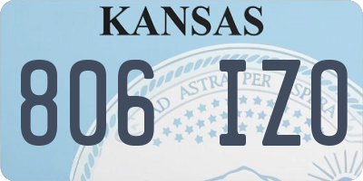 KS license plate 806IZO