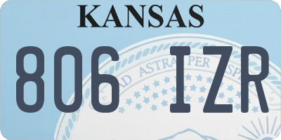 KS license plate 806IZR