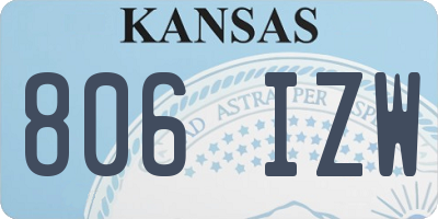 KS license plate 806IZW