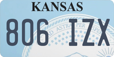KS license plate 806IZX