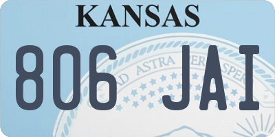 KS license plate 806JAI