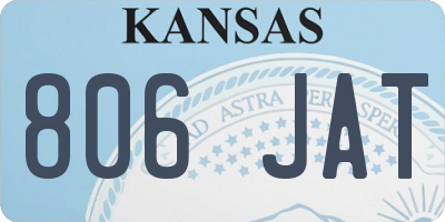KS license plate 806JAT