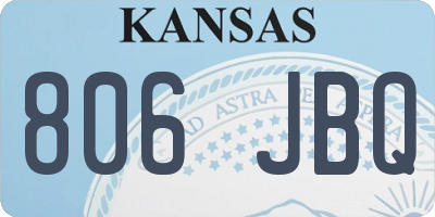 KS license plate 806JBQ