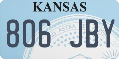KS license plate 806JBY