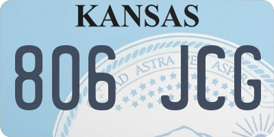 KS license plate 806JCG