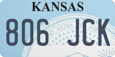 KS license plate 806JCK
