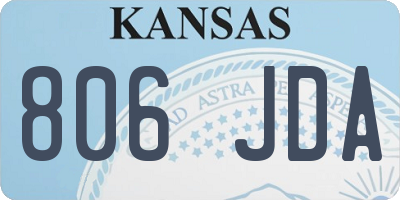 KS license plate 806JDA