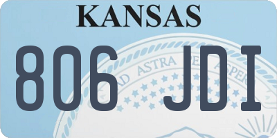KS license plate 806JDI
