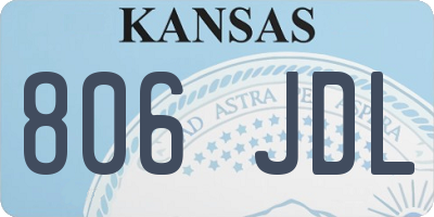 KS license plate 806JDL