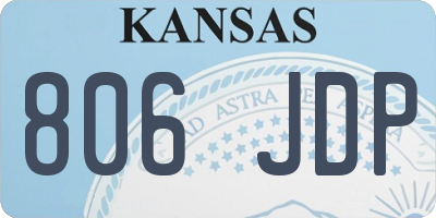 KS license plate 806JDP