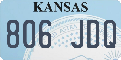 KS license plate 806JDQ